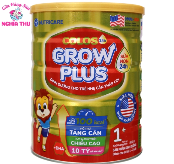 Sữa Colos Grow Plus 1+ 850G (1-2 tuổi)
