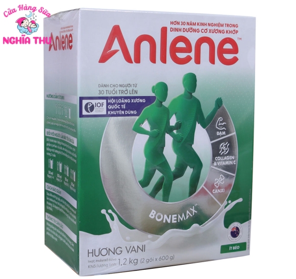 Sữa Anlene 1.2Kg hộp giấy tiết kiệm 160K (trên 30 tuổi)