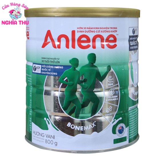 Sữa Anlene hương Vani 800g (trên 30 tuổi)