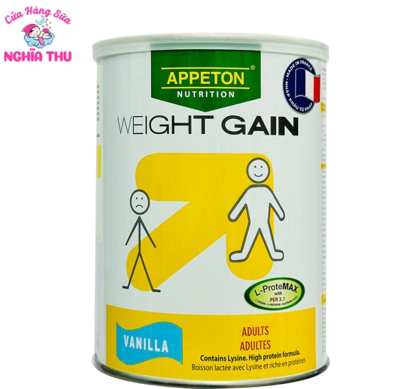 Sữa Appeton Weight Gain Adults vị Vani 450g (sữa cho người gầy)