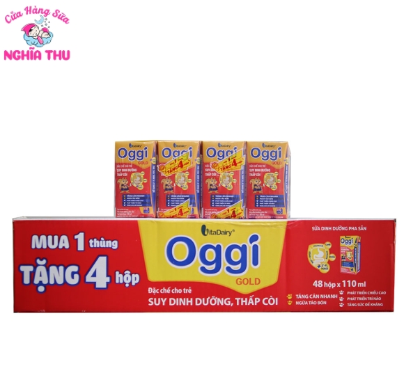 Sữa bột pha sẵn Oggi Gold 110ml (1 thùng 48 hộp)