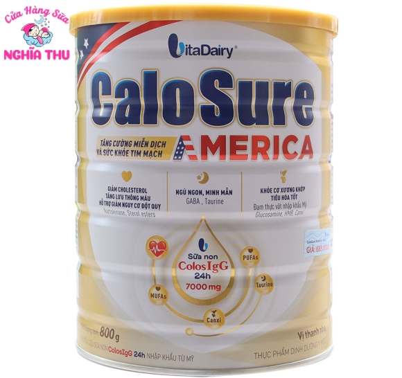 Sữa CaloSure America 800G Giàu Sữa Non Mỹ
