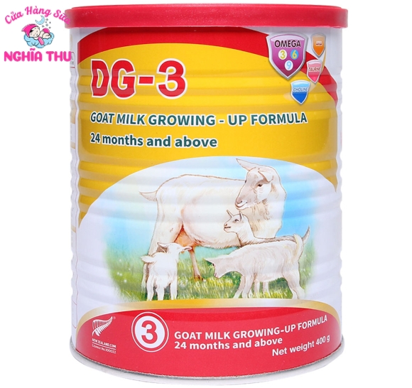 Sữa dê DG 3 400g New Zealand (trẻ từ 2 tuổi trở lên)