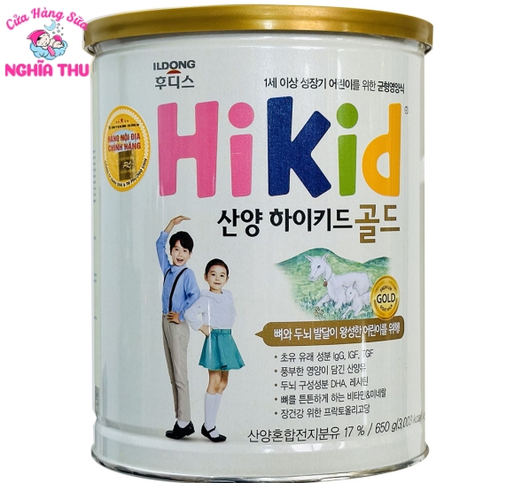 Sữa Dê Hikid Hàn Quốc 650g (trẻ từ 1-9 tuổi)