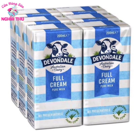 Sữa tươi Devondale nguyên kem 200ml (24 hộp/thùng)