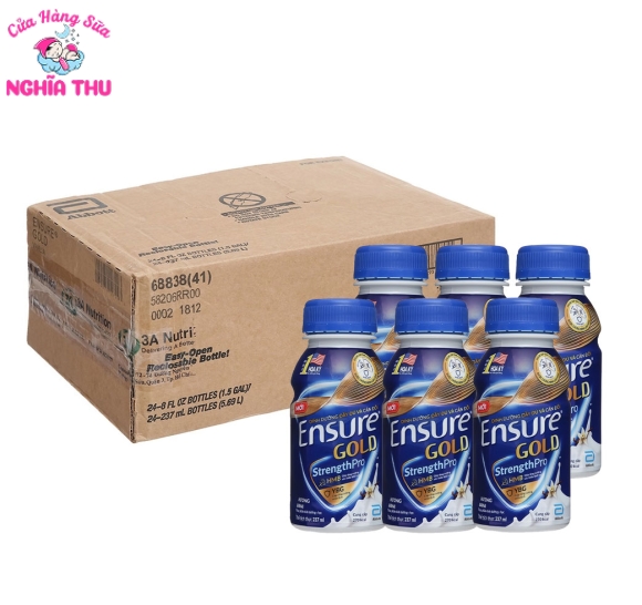 Sữa Ensure Gold StrengthPro hương vani 237ml Abbott (1 thùng 24 chai)