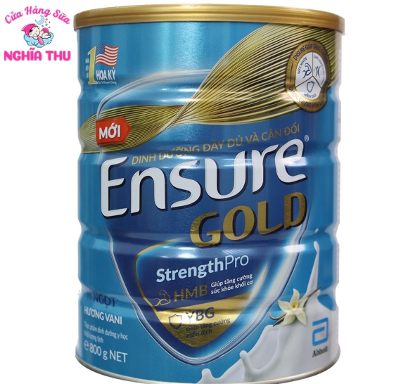 Sữa Ensure Gold Ít Ngọt Vani 800g Abbott Hoa Kỳ