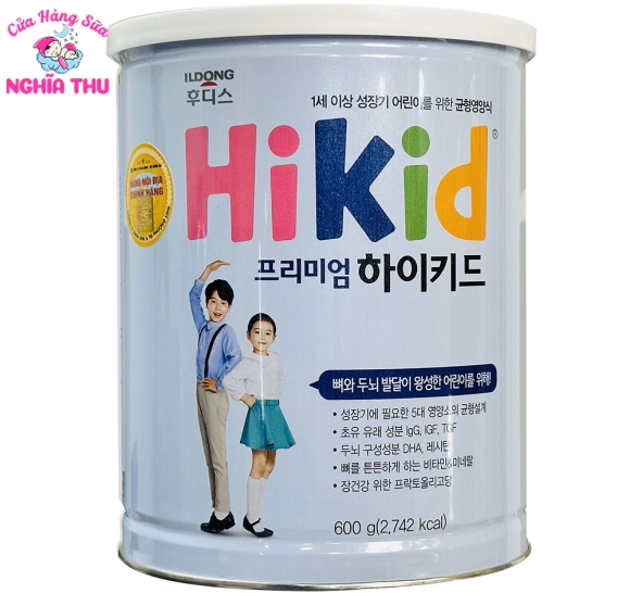 Sữa Hikid Premium Hàn Quốc tách béo 600g (trẻ từ 1 tuổi trở lên)