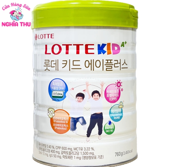 Sữa LOTTE KID A+ Hàn Quốc 760G (trẻ từ 1-10 tuổi)