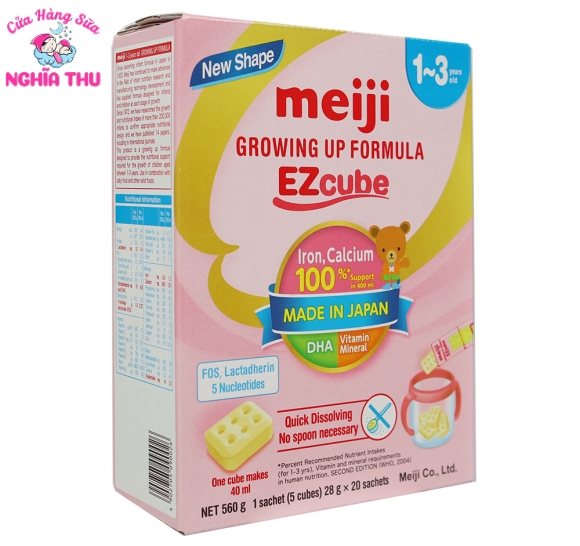 Sữa Meiji số 9 dạng thanh EZcube 560g (1-3 tuổi)