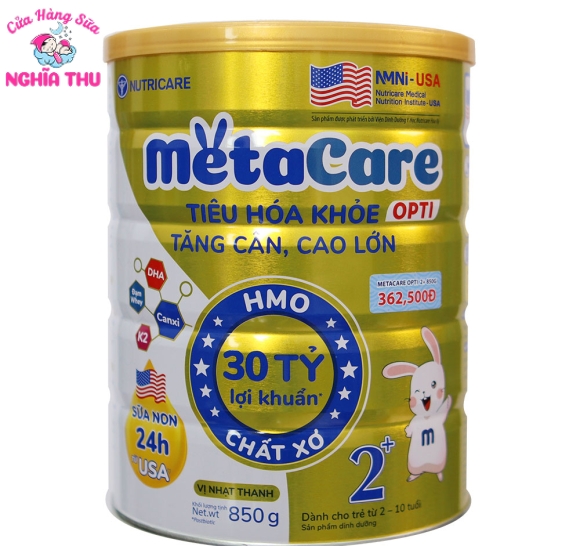 Sữa Meta Care Opti 2+ 850G (trẻ từ 2-10 tuổi)