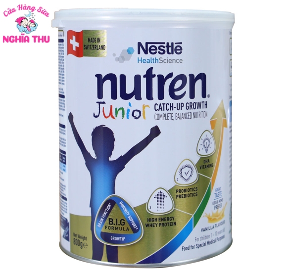 Sữa Nutren Junior Nestle Thụy Sĩ 800g (trẻ từ 1-10 tuổi)