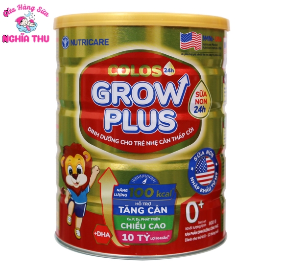 Sữa Colos Grow Plus 0+ 800G (0-12 tháng)