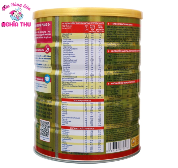Sữa Colos Grow Plus 0+ 800G (0-12 tháng)