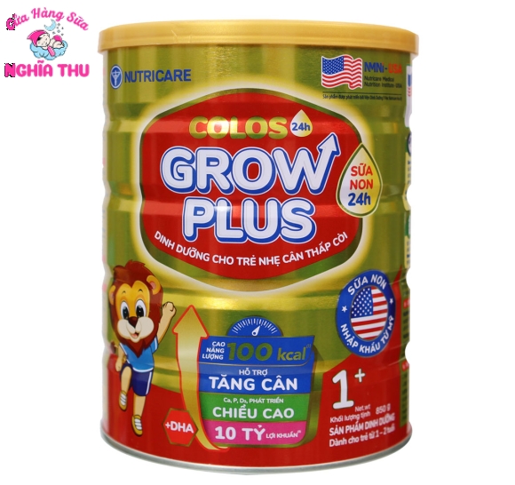Sữa Colos Grow Plus 1+ 850G (1-2 tuổi)