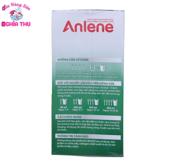 Sữa Anlene 1.2Kg hộp giấy tiết kiệm 160K (trên 30 tuổi)