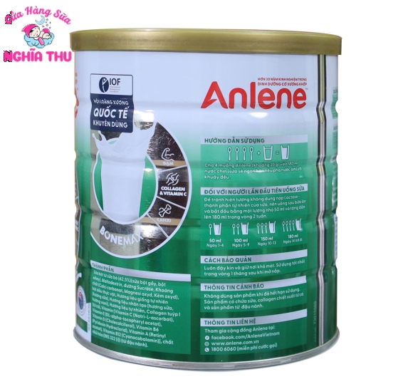 Sữa Anlene hương Vani 800g (trên 30 tuổi)