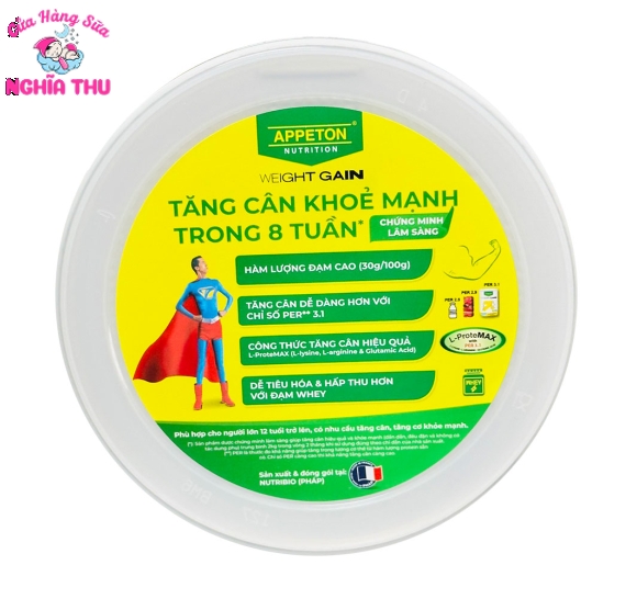 Sữa Appeton Weight Gain vị Vani 900G (sữa cho người gầy)