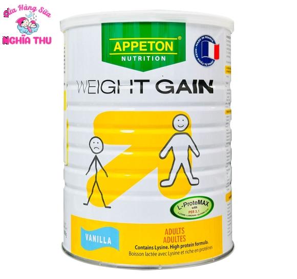 Sữa Appeton Weight Gain vị Vani 900G (sữa cho người gầy)