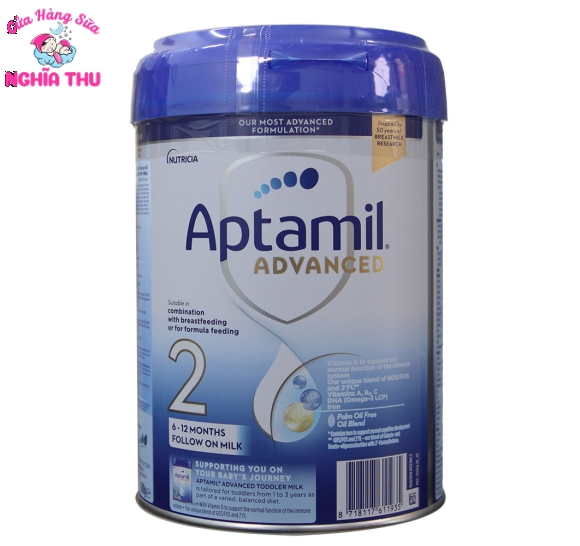 Sữa Aptamil Advanced số 2 800g nội địa Anh (từ 6-12 tháng)