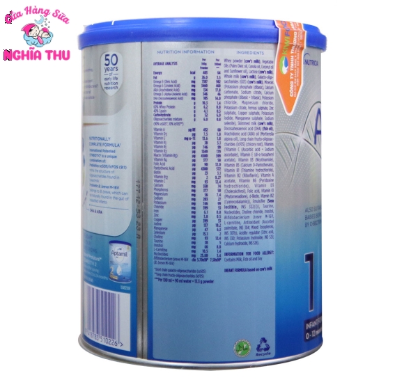 Sữa Aptamil New Zealand số 1 800g (0-12 tháng)