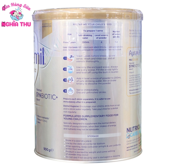Sữa Aptamil Úc số 4 Profutura 900g (từ 3 tuổi trở lên)