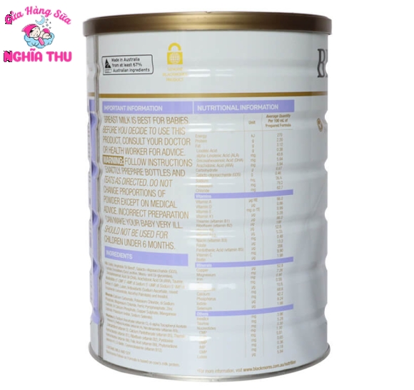 Sữa BLACKMORES số 2 Folow-on Úc  (6-12 tháng)