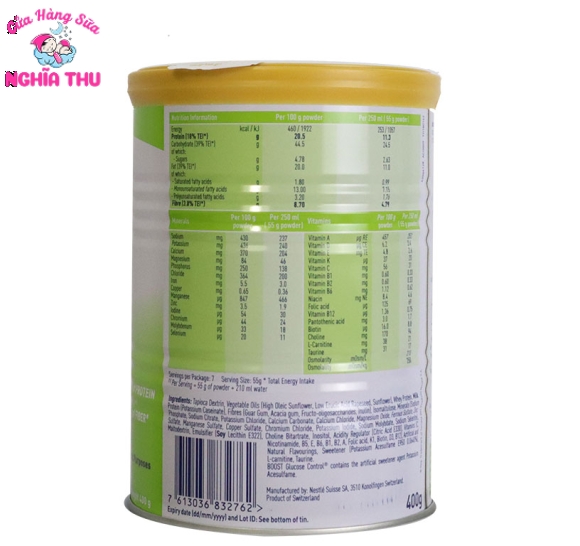 Sữa BOOST Glucose Control cho người tiểu đường 400g