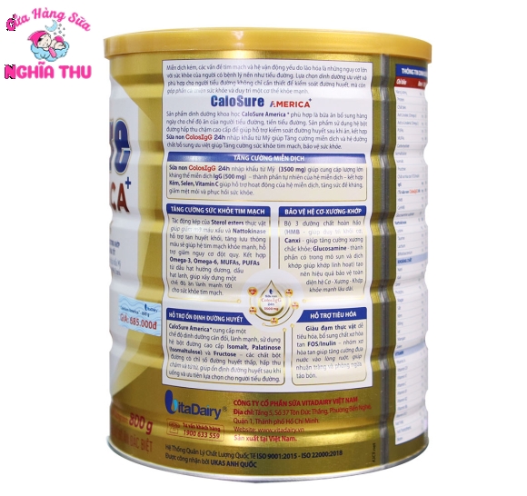 Sữa CaloSure America+ Cho Người Tiểu Đường 800G