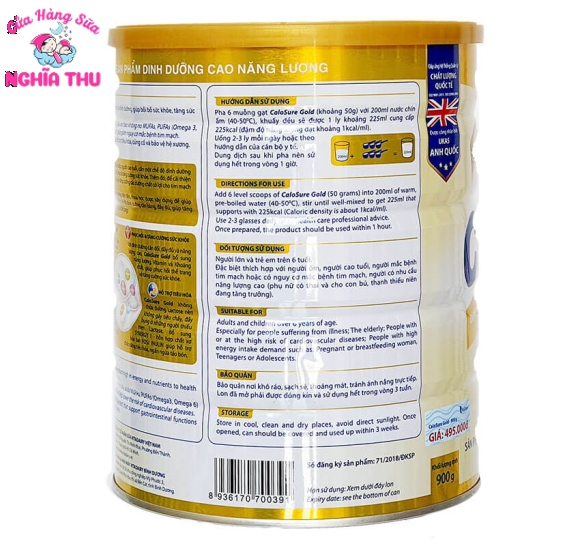 Sữa CaloSure Gold 900g (cho người cao tuổi)