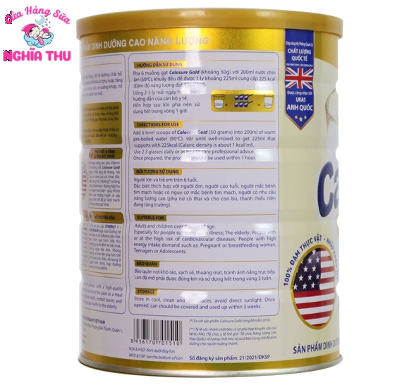 Sữa Calosure Gold ít đường, tiêu hóa khỏe, trẻ cơ xương khớp