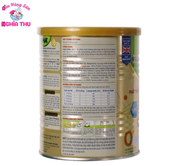 Sữa COLOS DHA 0+ 400G (0-12 tháng)