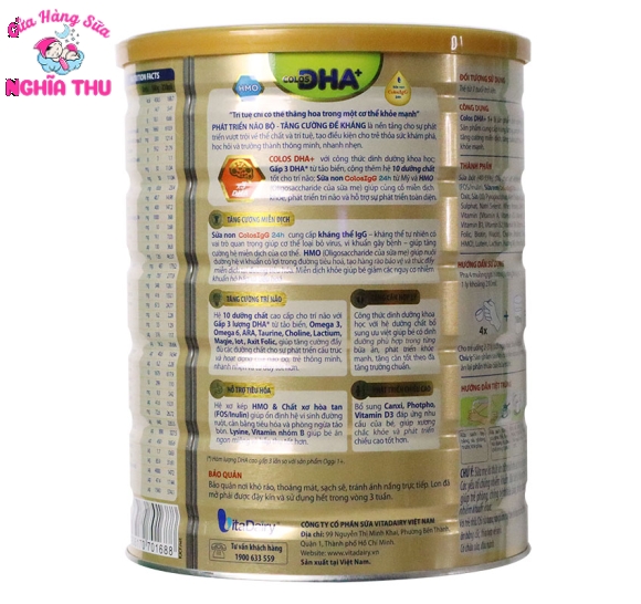 Sữa Colos DHA 1+ 800G (1 tuổi trở lên)