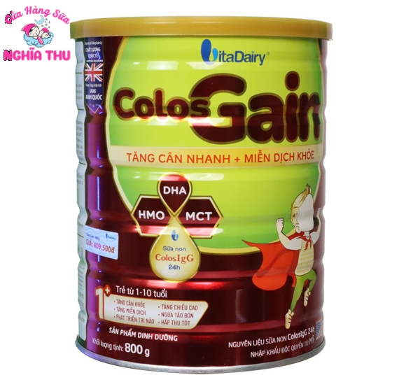 Sữa Colos Gain Tăng Cân Nhanh Cho Bé 1-10 tuổi 800G