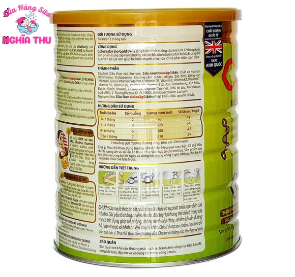 Sữa Colosbaby BIO số 0 800G (0-12 tháng)