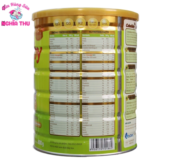 Sữa ColosBaby D3K2 số 0+ 800G (trẻ 0-12 tháng)