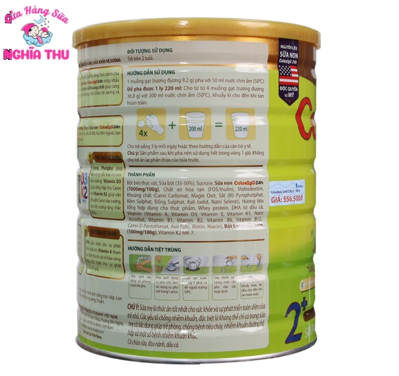 Sữa ColosBaby Gold D3K2 2+ 800G (trẻ trên 2 tuổi)