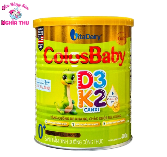 Sữa ColosBaby D3K2 0+ 400g (0-12 tháng)