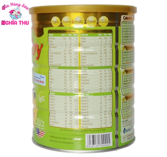 Sữa ColosBaby Gold 0+ 800g (trẻ từ 0 – 12 tháng)