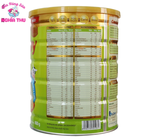 Sữa ColosBaby Gold 0+ vị thanh nhạt 800G (0-12 tháng)