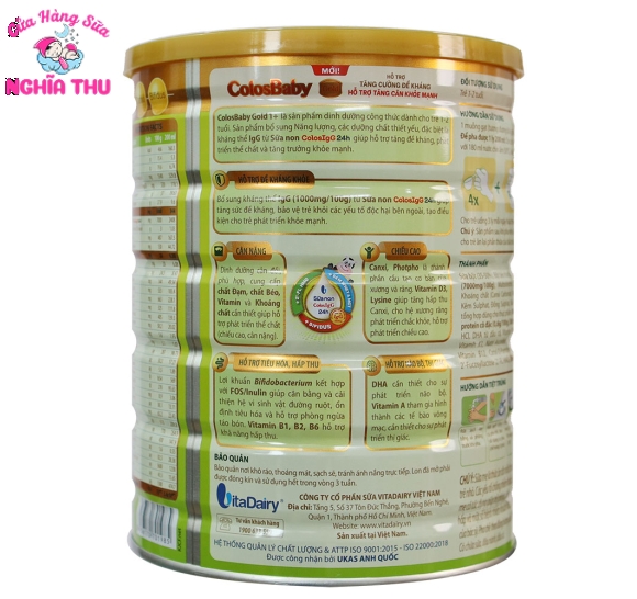 Sữa Colosbaby Gold 1+ Mới vị thanh nhạt 800G (1-2 tuổi)