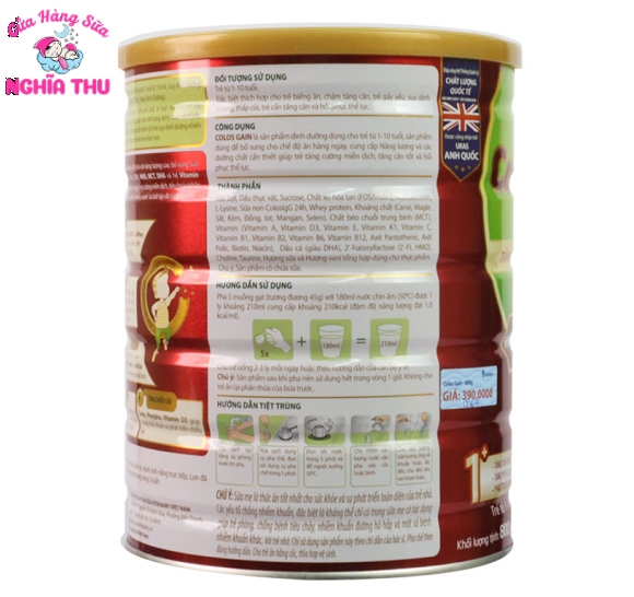 Sữa Colos Gain Tăng Cân Nhanh Cho Bé 1-10 tuổi 800G