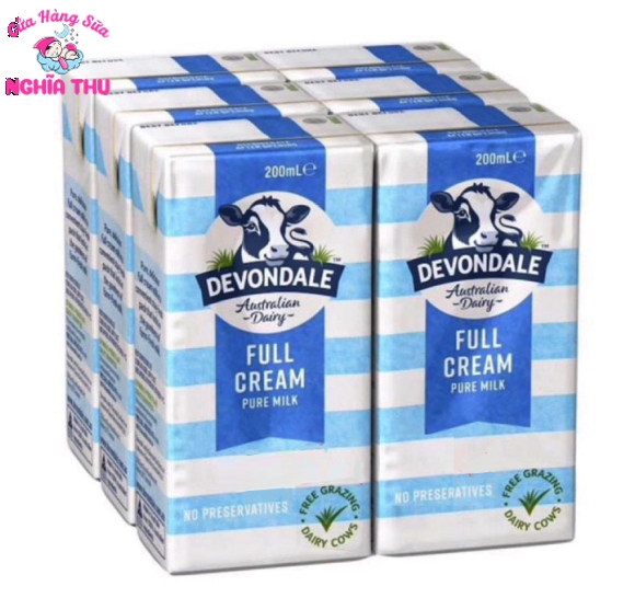 Sữa tươi Devondale nguyên kem 200ml (24 hộp/thùng)
