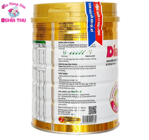 Sữa DiabetCare Gold 900g (người bệnh đái tháo đường)