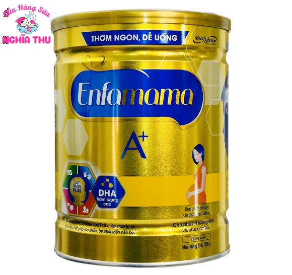 Sữa Enfamama A+ DHA hương vani cho mẹ bầu & cho con bú 830g
