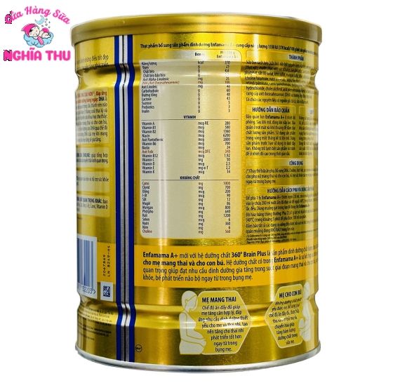 Sữa Enfamama A+ DHA hương vani cho mẹ bầu & cho con bú 830g