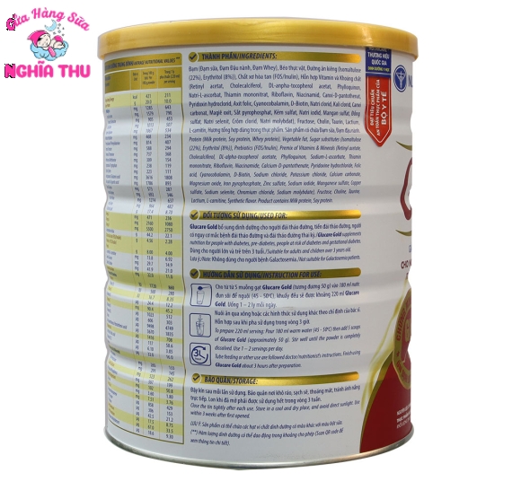 Sữa GluCare Gold 850g (cho người tiểu đường)