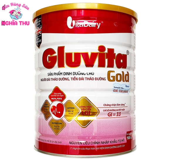 Sữa Gluvita Gold 900g (dinh dưỡng cho người bệnh tiểu đường)
