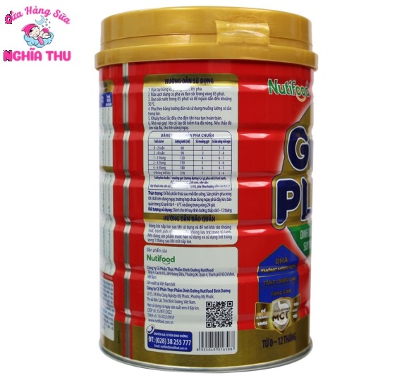 Sữa Nutifood Grow Plus+ 780g (trẻ từ 0-12 tháng)