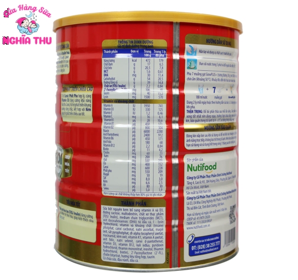 Sữa Grow Plus+ Đỏ FDI 1,5kg của Nutifood (1 tuổi trở lên)